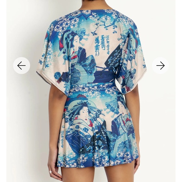 BlackMilk WOMAN IN BLUE SLINKY PLAYSUIT - LIMITED - Picture 2 of 3